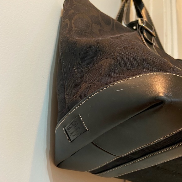 Black Coach Monogram Tote - Picture 5 of 12